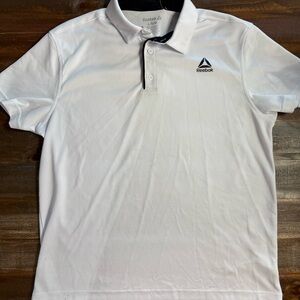 Reebok Men's White Polo Shirt—EUC